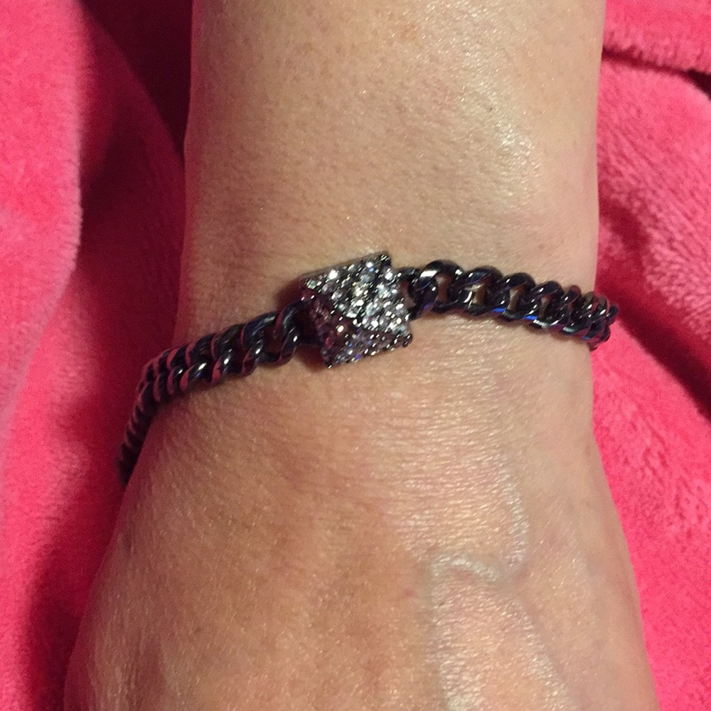Black w/ rhinestone bracelet